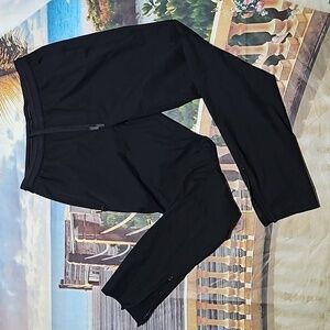 BR STANDARD Black Zippered Ankle Motion Tech Joggers Pants Size Medium